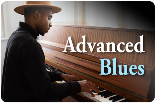 Pianoforall Advanced Blues Piano ebook showing advanced blues techniques