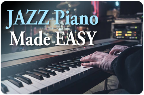 Pianoforall Jazz Piano ebook showing jazz chord voicings and improvisation